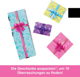 Barbie-Party-Puppe ausgepackt und Zubehör, Geburtstags-Haustier-Serie, 10 Überraschungs-Party-Stern-Set, inklusive Farbwechseleffekt und Kuchendekorationen JFG72