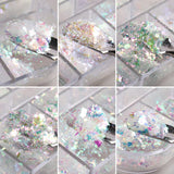 JMEOWIO Nagelglitter 12 Gitter Aurora Nail Art Dekoration Zubehör Nageldesign