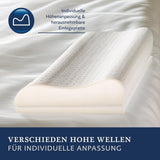 Billerbeck Kissen S20 Latex – Nackenkissen in 40 x 80 cm – Nackenstützkissen mit weichem Latexkern, weiß Naty Shop Standardkissen