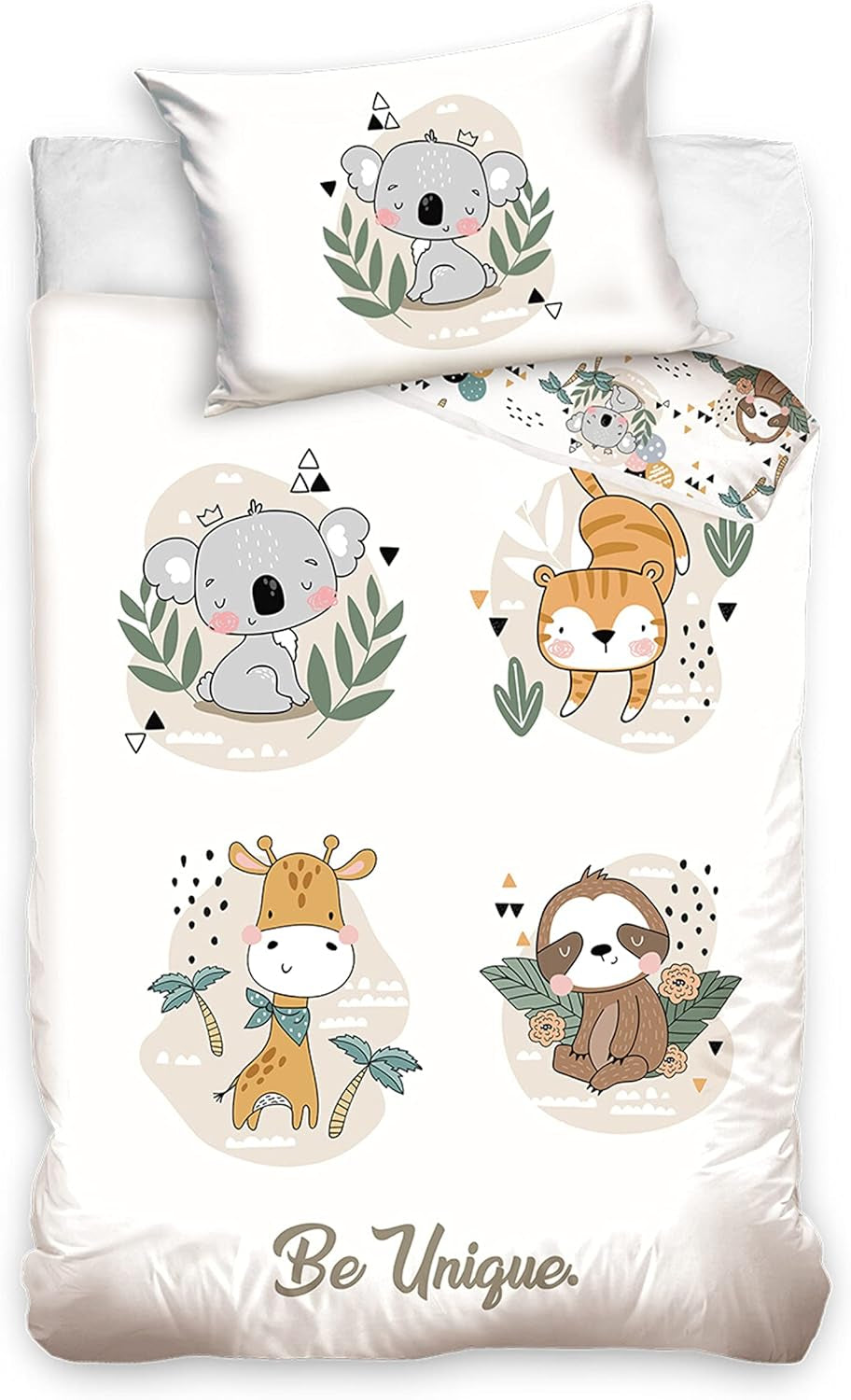 Bettwäsche für Jungen, verschiedene Motive, 100 % Baumwolle. Bettwäsche - Kinder Naty Shop Animals