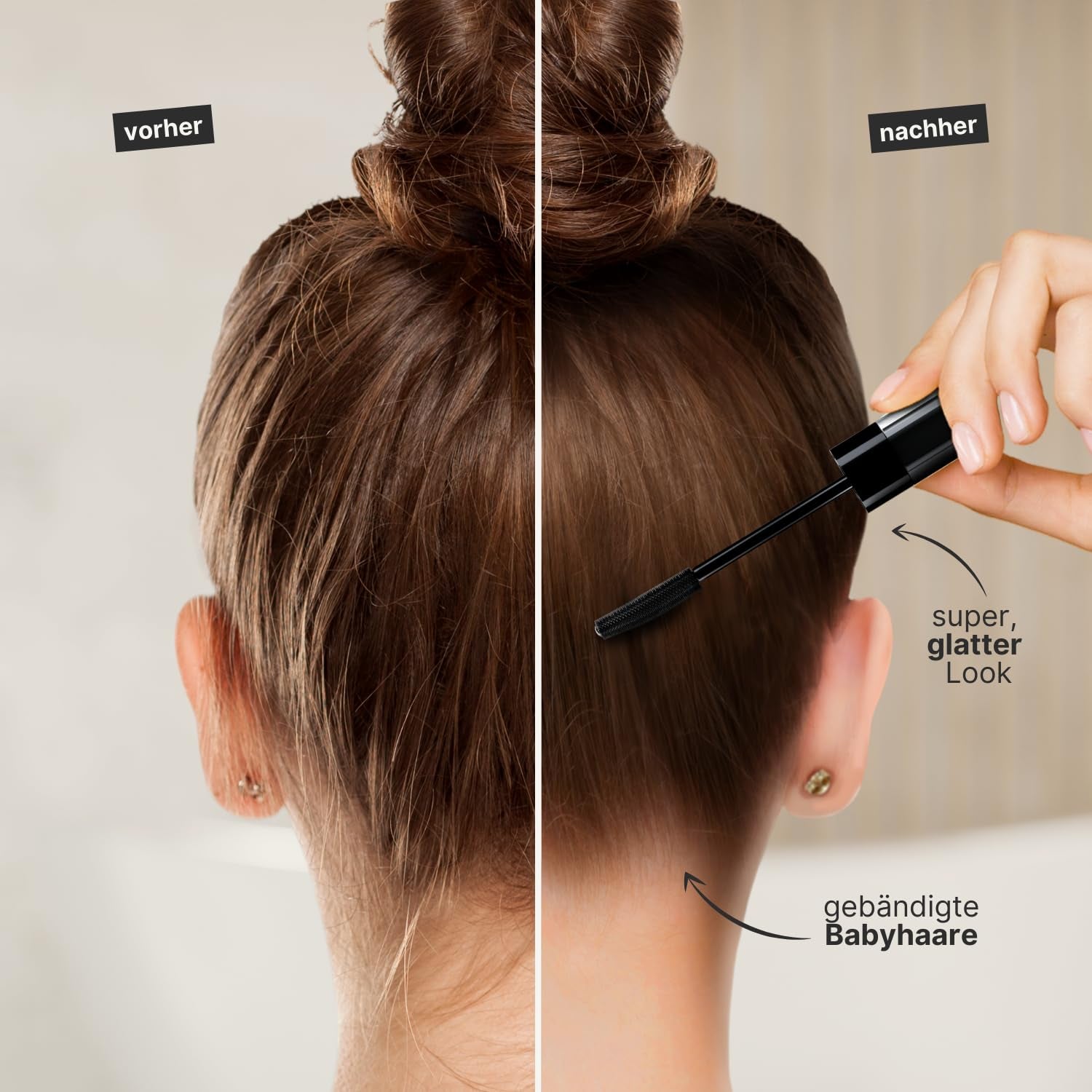 IMPERIO Hair Finishing Stick für Babyhaar – Premium-Mascara für Babyhaar, um feines und kaputtes Haar zu bändigen – 12 ml Transparente Haarfarbe Naty Shop