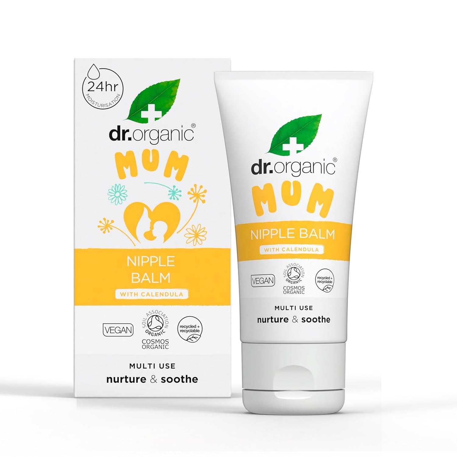 Dr Organic Brustwarzenbalsam mit Ringelblume, Lanolin, natürliche Linderung, für Wunden und rissige Brustwarzen, 30 ml Zubehör Essen und Stillen Bebe Naty Shop