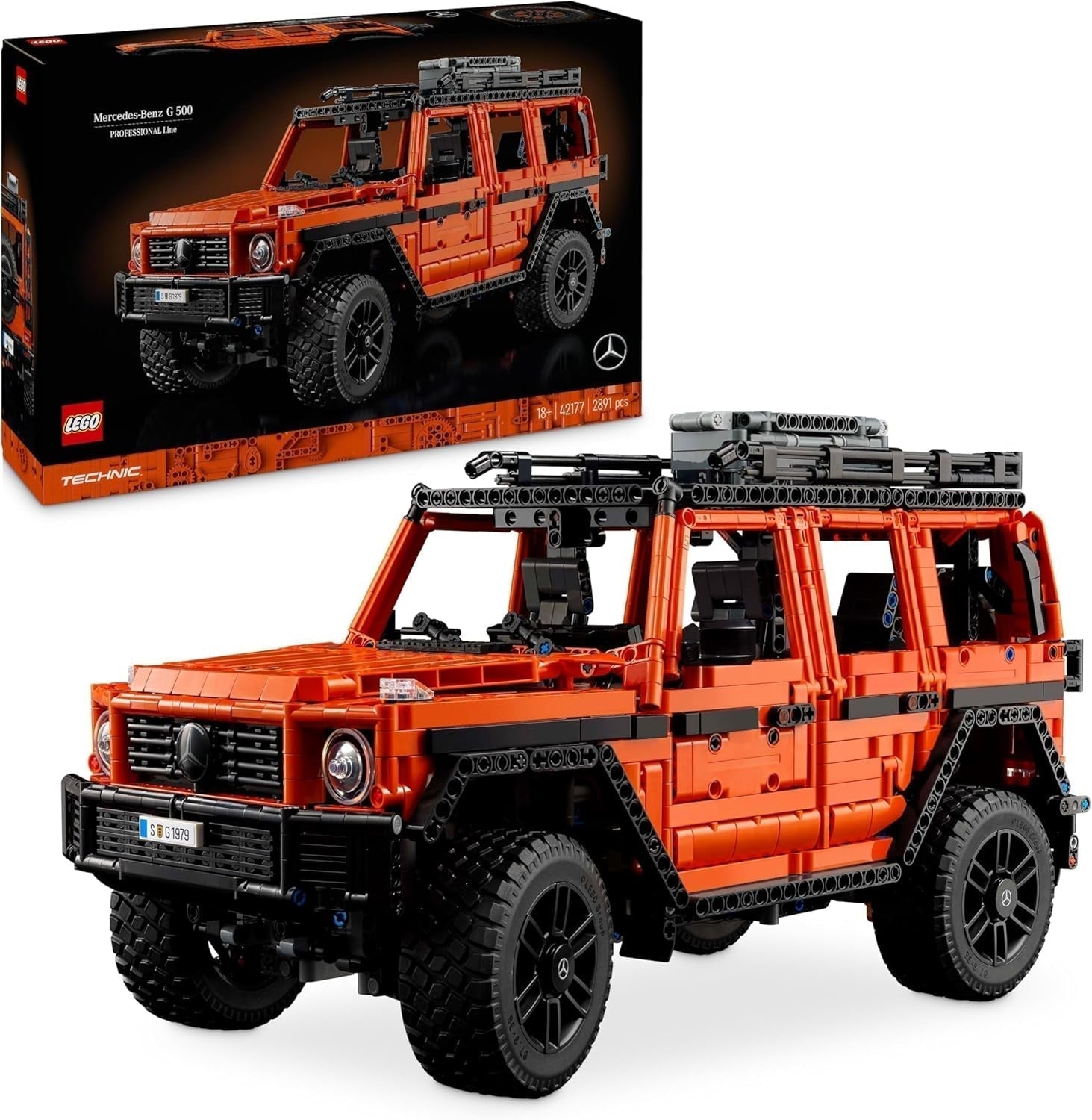 LEGO Technic Mercedes-Benz G 500 Professional Line G-Klasse Automodellbausatz Geschenk für Erwachsene Luxus-Geländewagen-Set Mercedes Sammlerspielzeugauto 42177 Bausätze Besuche den LEGO-Store Standardtitel