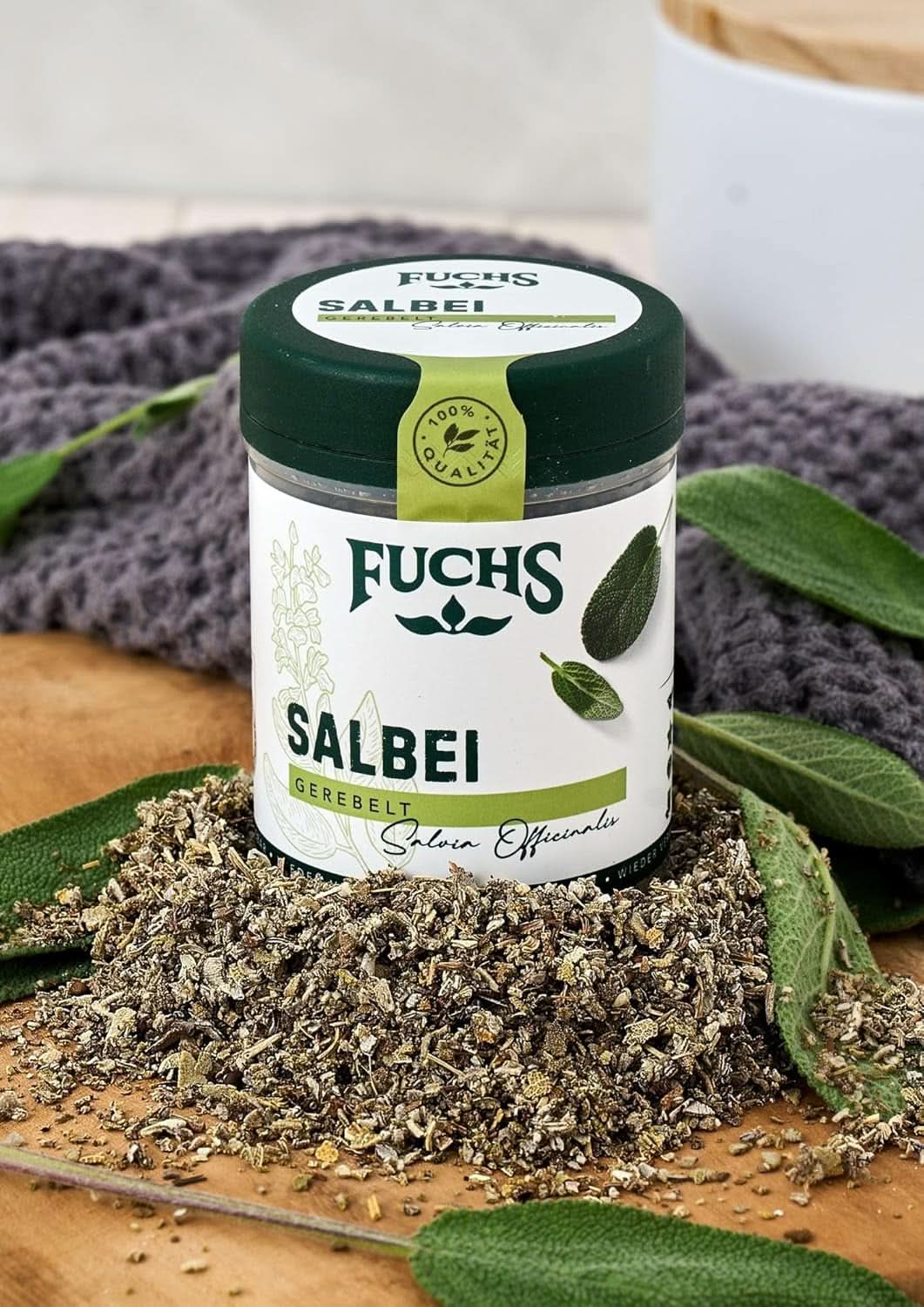 Fuchs, Salbei, saure Note, zart bitter für Ravioli oder Gnocchi, 14 Gramm Gewürze Naty Shop