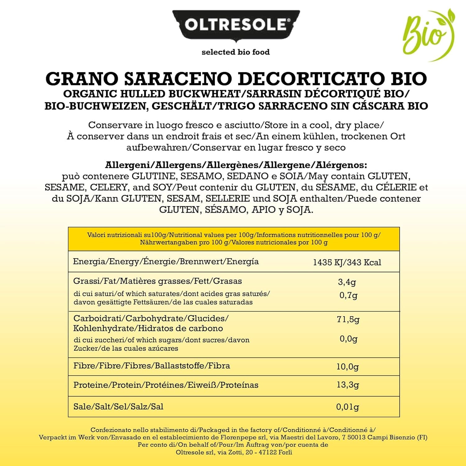 - Bio-Buchweizen geschält 5 Kg - Getreide, nicht wärmebehandelt, aus biologischem Anbau, Convenience-Paket