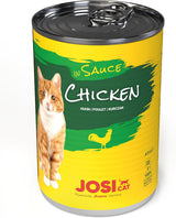 JosiCat Huhn in Sauce (12 x 415 g) | Erwachsener | Premium-Nassfutter für ausgewachsene Katzen | Huhn in Soße | Vitamin D3 und E | Unterstützt von JOSERA | Nassfutter für Katzen | Alleinfuttermittel | 12 Stück
