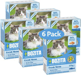 Bozita Tetra sterilisierte Stücke in Holzkohlesauce – 6 x 370 g getreide- und zuckerfreies Nassfutter für Katzen – gentechnikfrei, mit 8,5 % Protein und 4,5 % Fett – hochwertig und äußerst lecker