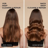 John Frieda - Deep Cleanse & Repair Mask / Treatment - Inhalt: 250 ml - Mit Hanfsamenöl + pflegender Avocado - Beruhigende Haarmaske für strapaziertes Haar Naty Shop Haarmaske