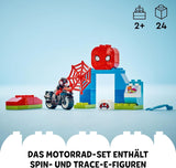 LEGO DUPLO Marvel Spins Motorcycle Adventure, Fantasy-Spielset zur TV-Serie Spidey und seine Superfreunde, Lernspielzeug zum Bauen und Umbauen für Kinder ab 2 Jahren 10424 Bausets Besuchen Sie den LEGO-Store