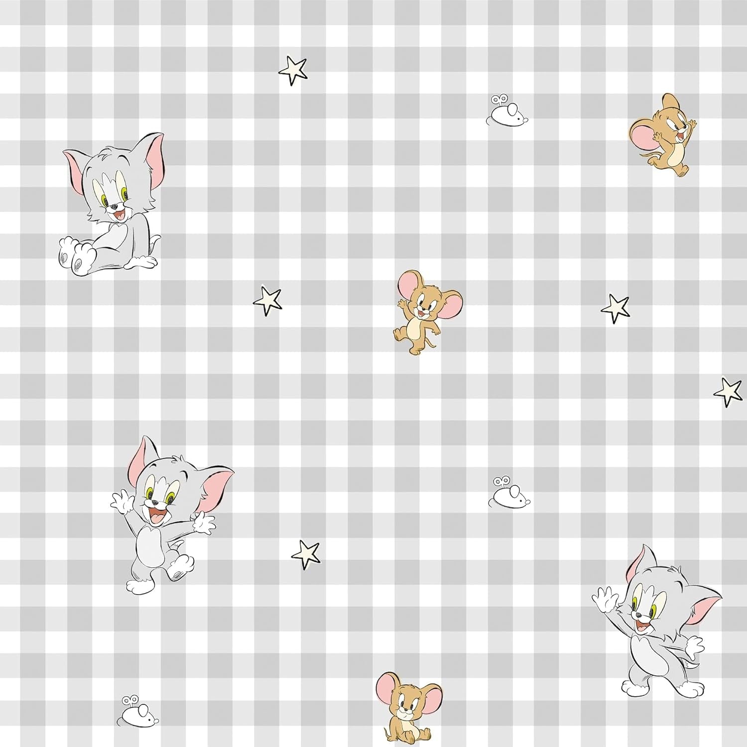 Noch nicht erhältlich Steppdecke 100 % Baumwolle, Tom Jerry Vichy-Muster, für 90 cm breite Betten (90 x 200 cm) Steppdecken und Steppdecken Naty Shop
