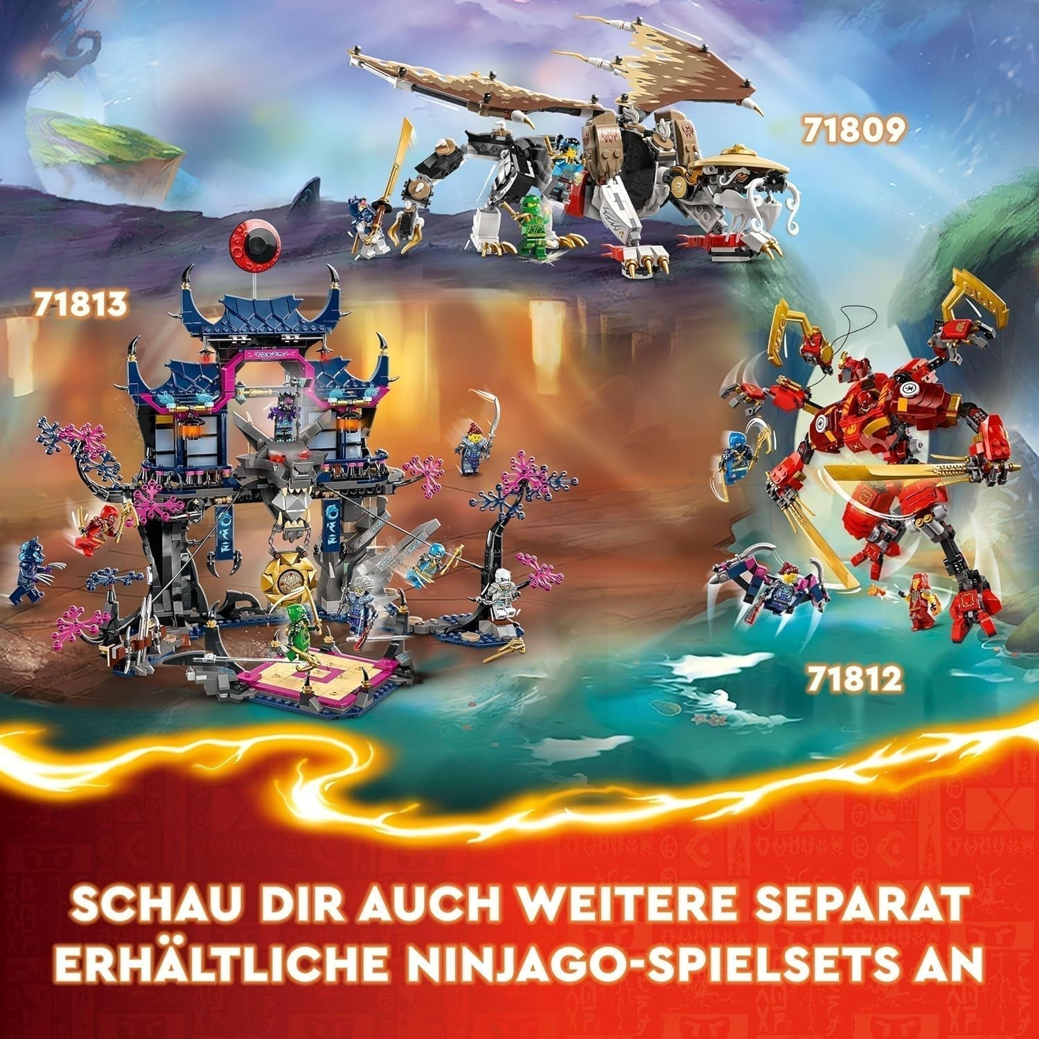 LEGO NINJAGO Kais Ninja-Klettermechanik-Set, Ninja-Spielzeug mit baubarer Actionfigur und 4 Minifiguren, Abenteuerset für Kinder, Geburtstagsgeschenk für 9-jährige Jungen und Mädchen 71812 Bausets Beuche the LEGO-Store