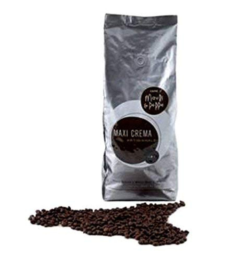 Maxi Crema 1000g ganze Kaffeebohnen – Original italienische Röstkunst für höchste Ansprüche! Kaffee, Cappuccino, Espresso, Latte Macchiato