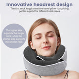 Nackenkissen aus Memory-Schaum, Reisekissen, ergonomisches Design, Nackenkissen aus Memory-Schaum mit Augenmaske, 2 Ohrstöpsel und Aufbewahrungstasche, perfekt zum Schlafen unterwegs auf Reisen, Naty Shop orthopädische Nackenkissen