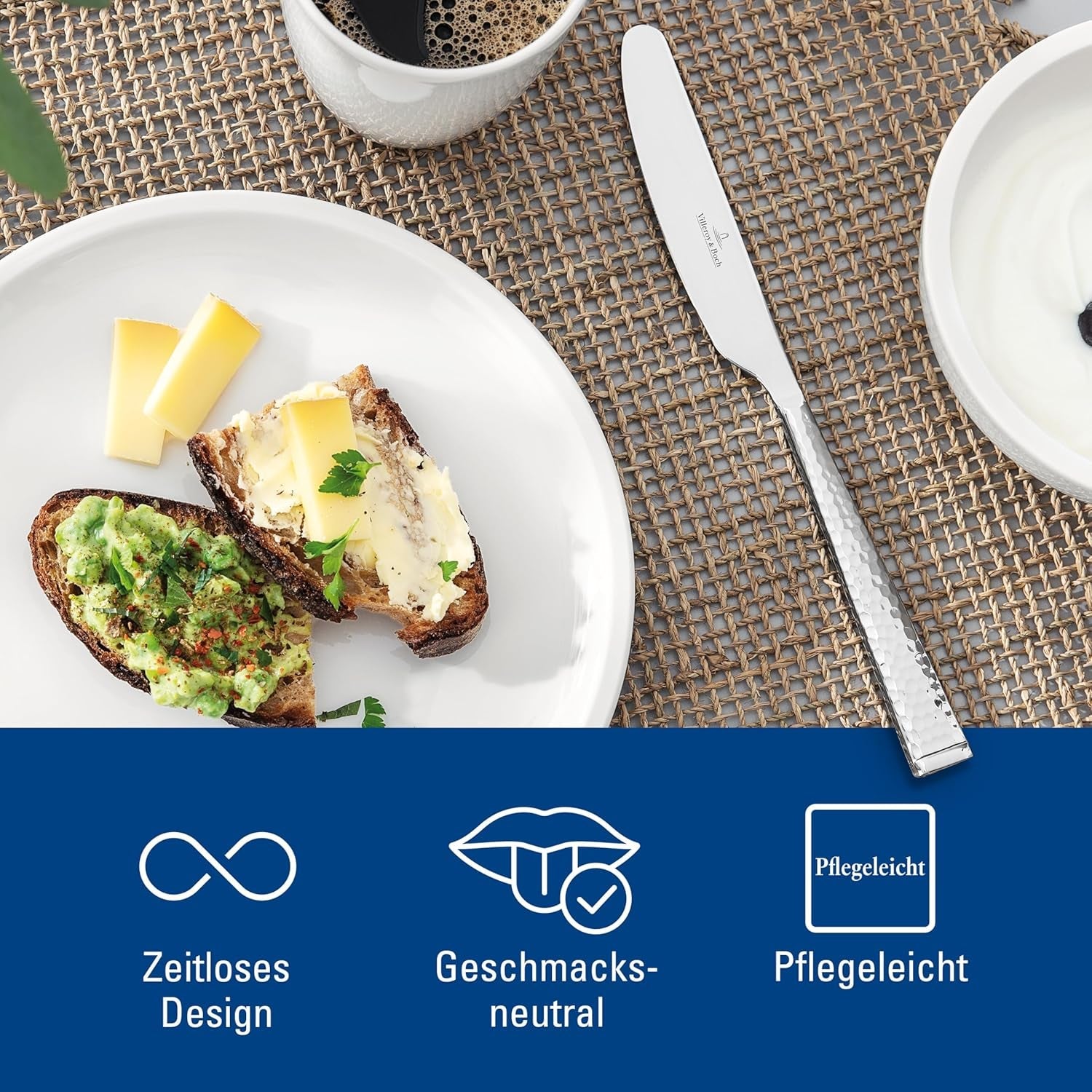 Villeroy & Boch Blacksmith Besteckset für bis zu 6 Personen, 24-teilig, Edelstahl