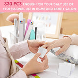 330 Stück Fusselfreie Nägel Wattepads, Fusselfreie Nageltücher, Nagel Wischtücher Wattepads, Nagelleck Entfernen Für Cleaner Gelnägel Nail Wipes Pads (Weiß)