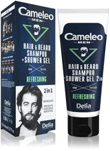 Cameleo Men – Haarwäsche für Männer gegen Haarausfall, 150 ml Haarpflege Naty Shop Shampoo und Duschgel – 2 in 1