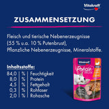 Vitakraft Poésie Délice, Nassfutter für Katzen, Katzenfutter in Soße, mit Truthahn, Großpackung, ohne Zusatz von Zucker oder Getreide (23 x 85g)