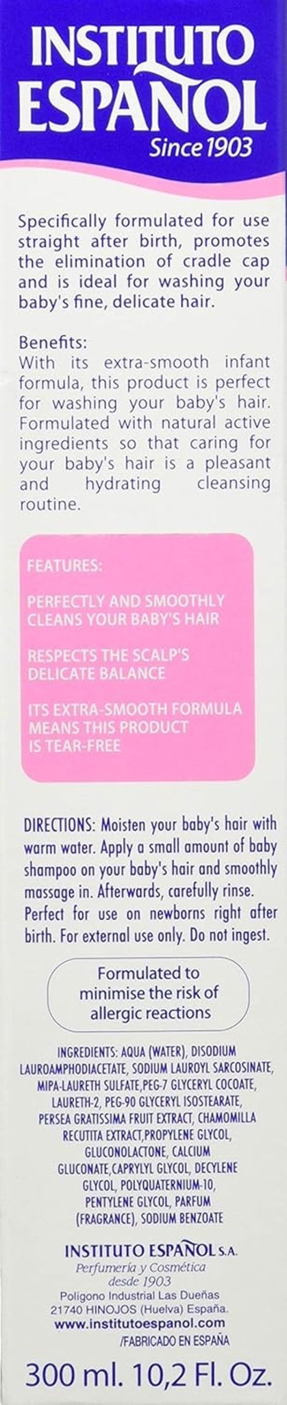 Champu Extra Suave Baby Line – 300 ml. Kinder – Bade- und Hautpflege Naty Shop