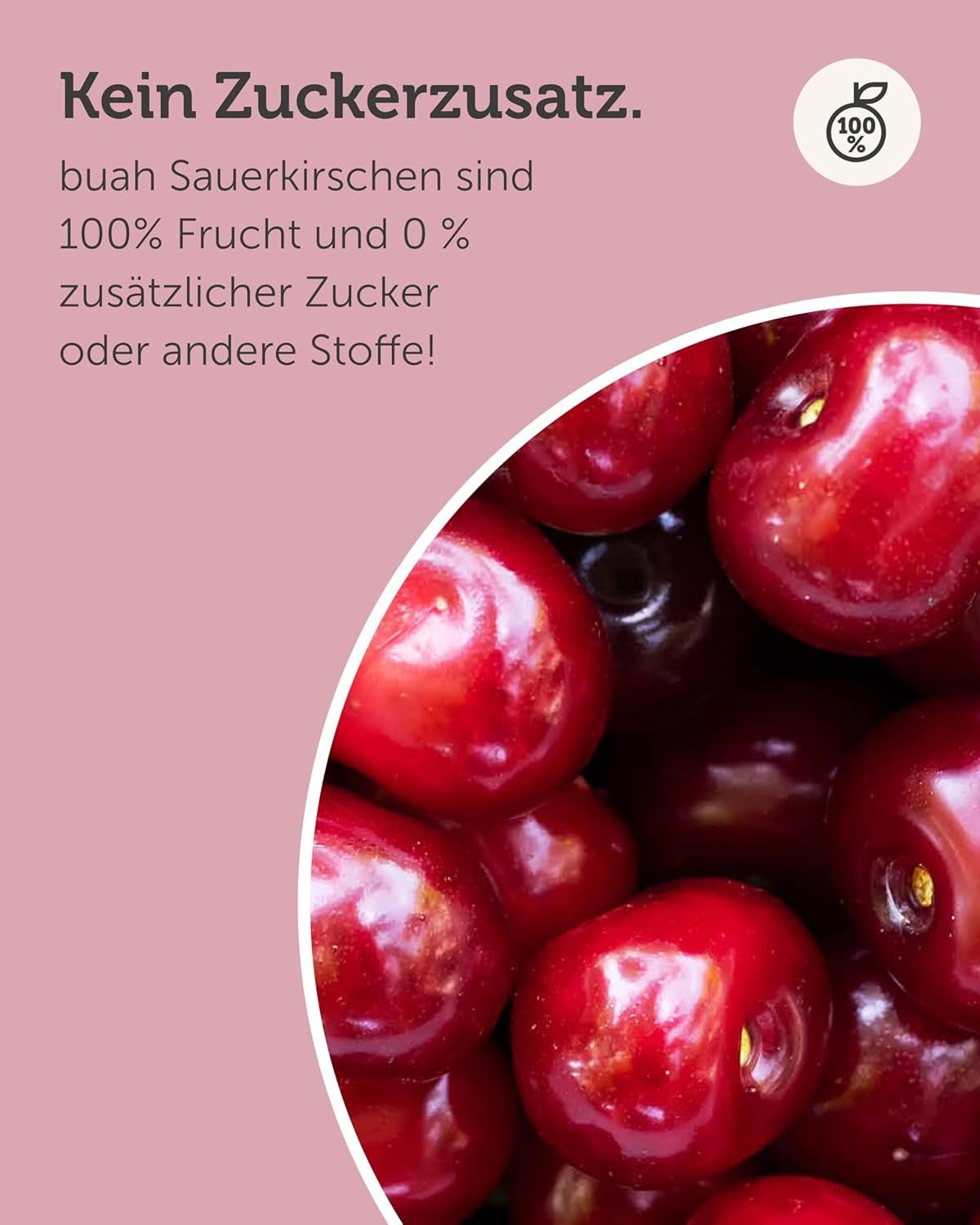 Gefriergetrocknete Bitterkirschen BUAH® | Ganze Bitterkirschen als Snack oder fürs Müsli | Idealer Ersatz für Süßigkeiten | Vegan und ohne Zuckerzusatz | 135 g dehydrierte Produkte von Naty Shop
