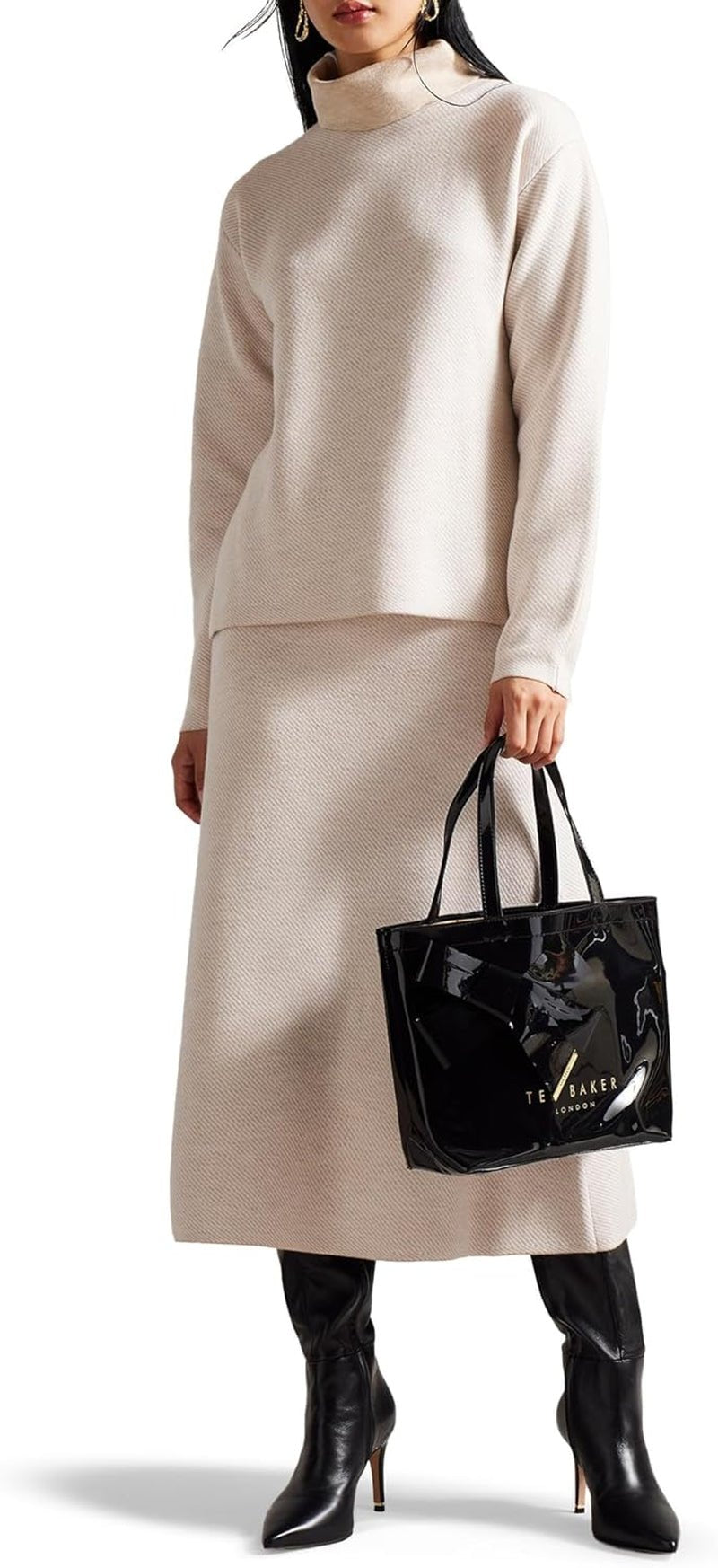 Ted Baker Damen Nikicon Vinyl Bow Shopper-Taschen Damen Naty Shop