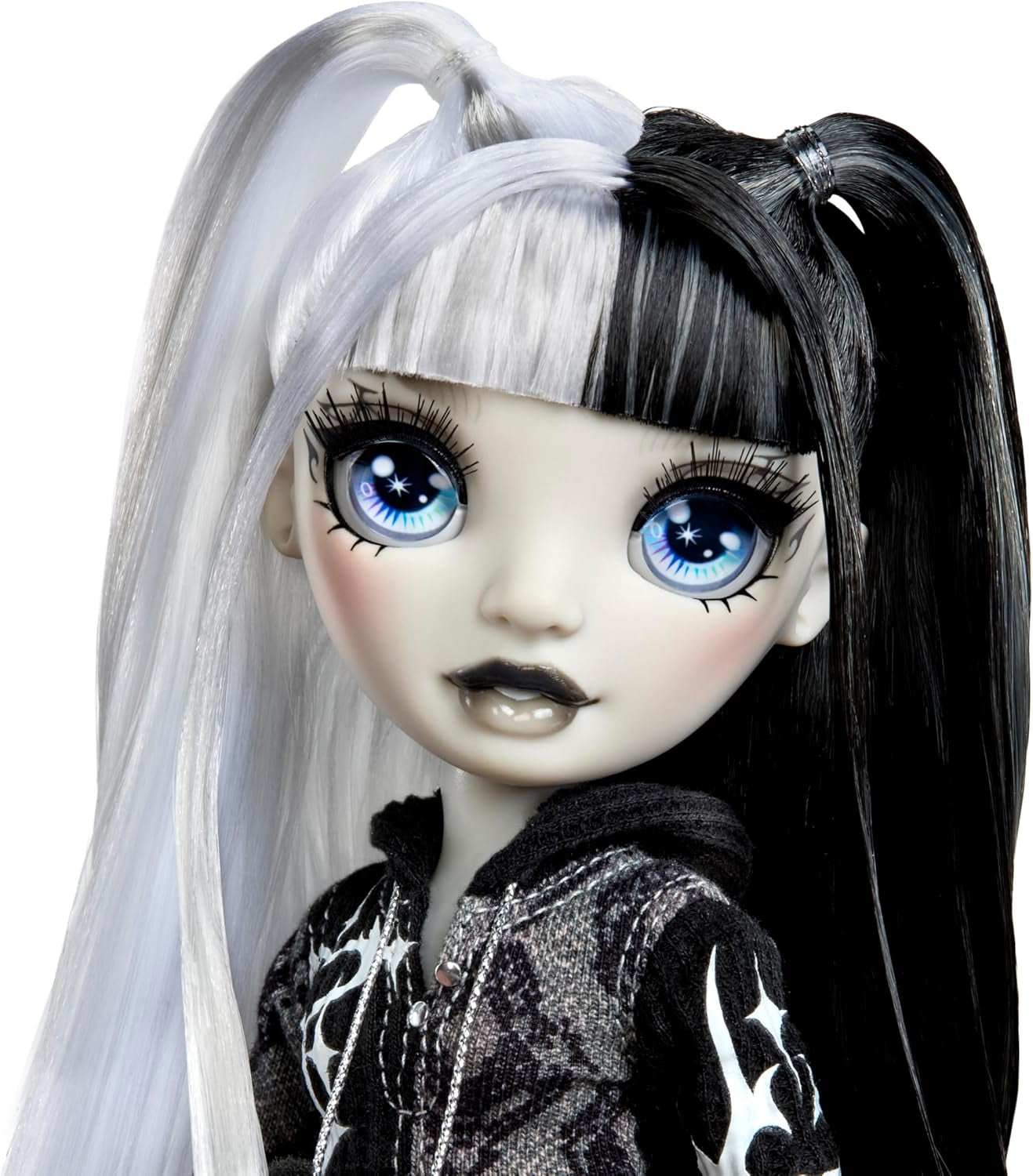 Girls Night Rainbow High Shadow High – Heather Grayson – 28 cm große Modepuppe in Grautönen, schwarzen und weißen Haaren und Outfit mit Accessoires und Kamm – Für Sammler und Kinder ab 6 Jahren