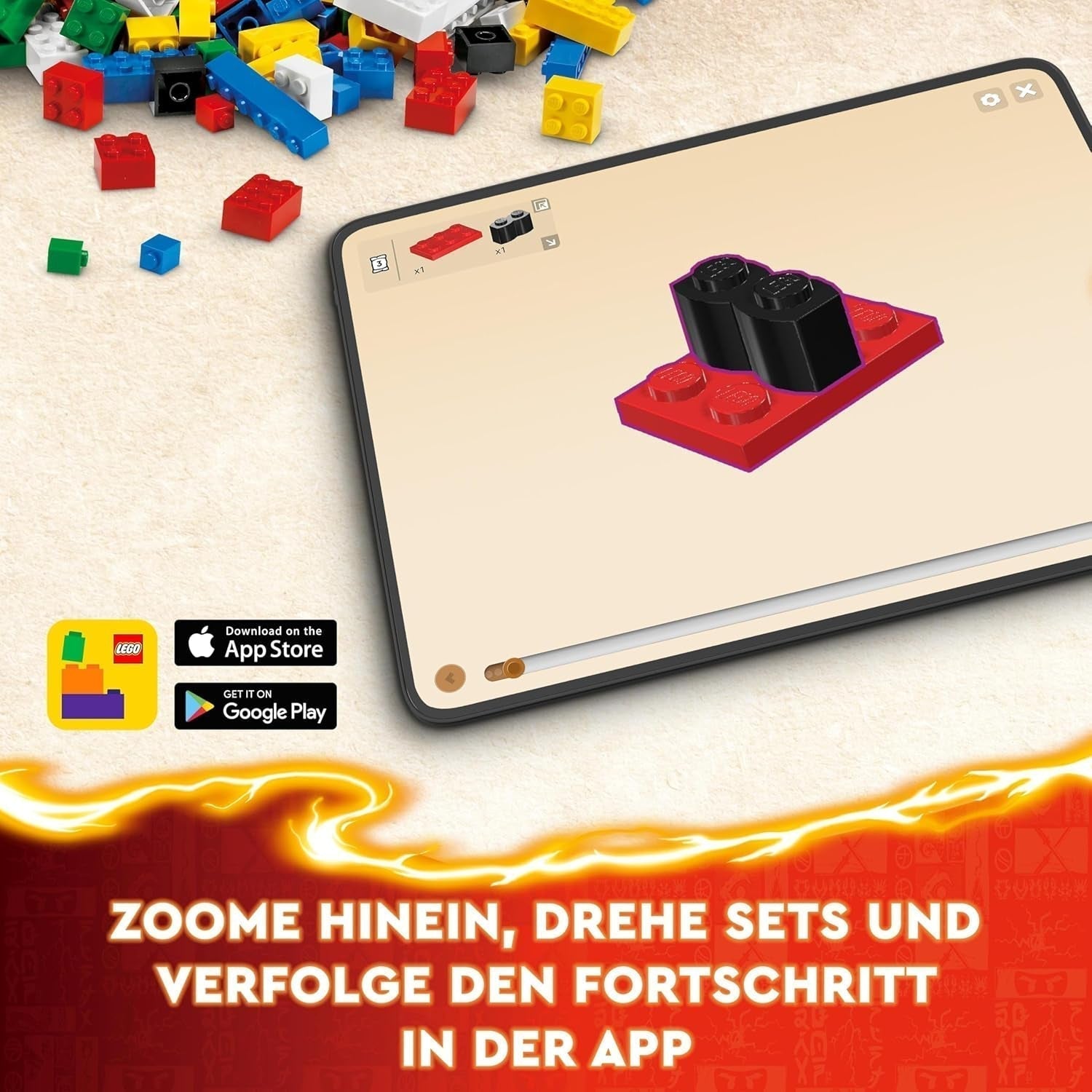 LEGO NINJAGO Kais Feuer-Mech-Actionfigur, Spielzeug für Kinder mit anpassbarer roter Mech-Figur, Ninja-Set, 4 Figuren, darunter Kai und Zane, Geschenk für 7-jährige Jungen und Mädchen, 71808 Bausets. Beuche den LEGO-Store