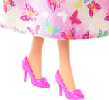 Königliche Barbie-Puppe mit blondem und rosafarbenem Haar, bunten Accessoires, rosafarbenem Oberteil und Schmetterlingsrock, HRR08 Naty Shop Dolls