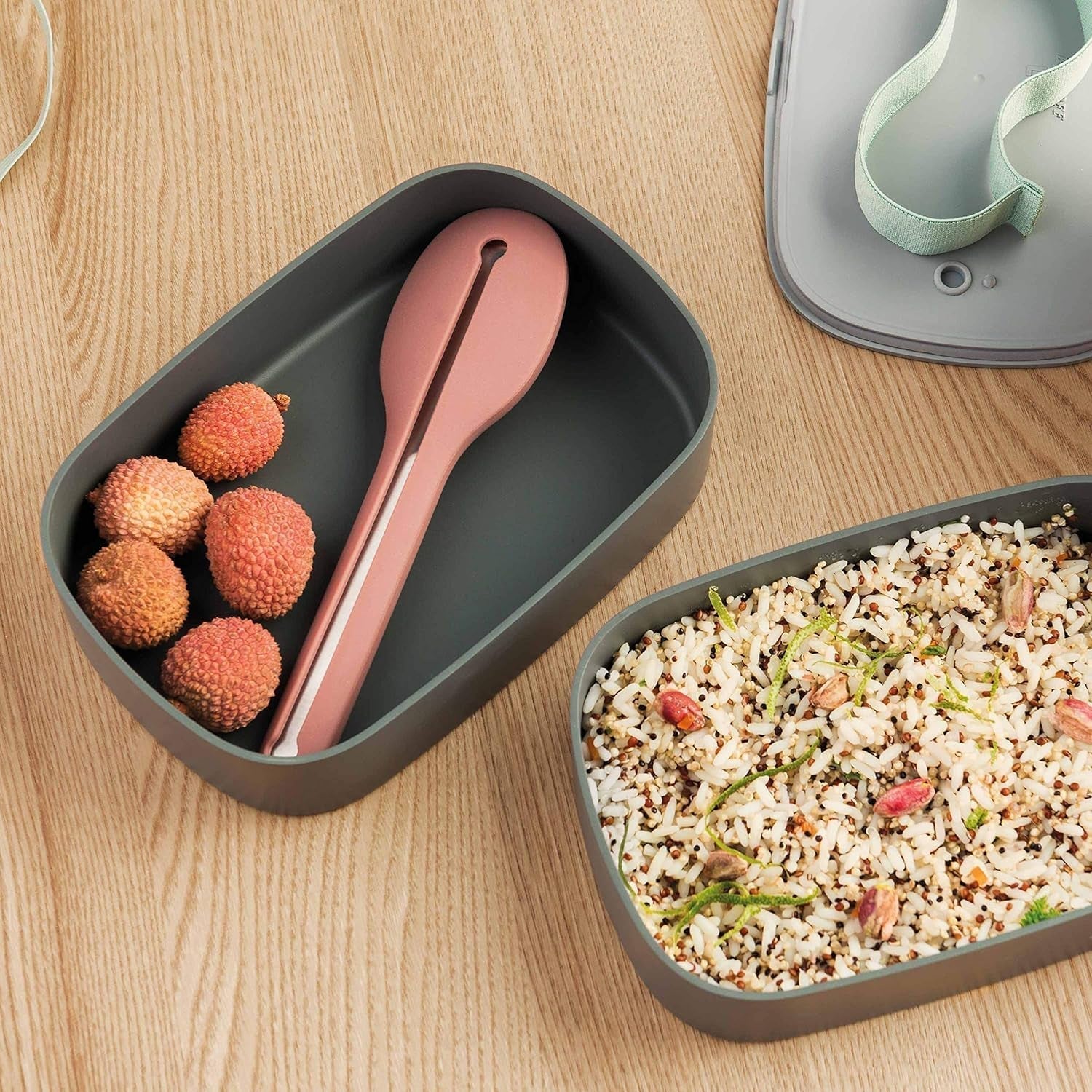 BergHoff Doppel-Bento-Box – Leo (Lunchbox-Set 19 x 12,5 x 9 cm, zwei Boxen, mikrowellengeeignet, luftdichter Verschluss, spülmaschinenfest, ideal für Snacks/Snacks/Salat) 3950126 Frischhaltedosen Naty Shop