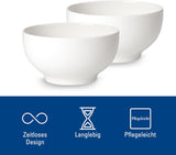 Villeroy & Boch For Me Müslischale 2er-Set, weiß, spülmaschinenfest, mikrowellengeeignet, kleine Schalen für 2, Schüsseln, Müslischalen, Snacks oder Saucen, Teller, Premium-Porzellan
