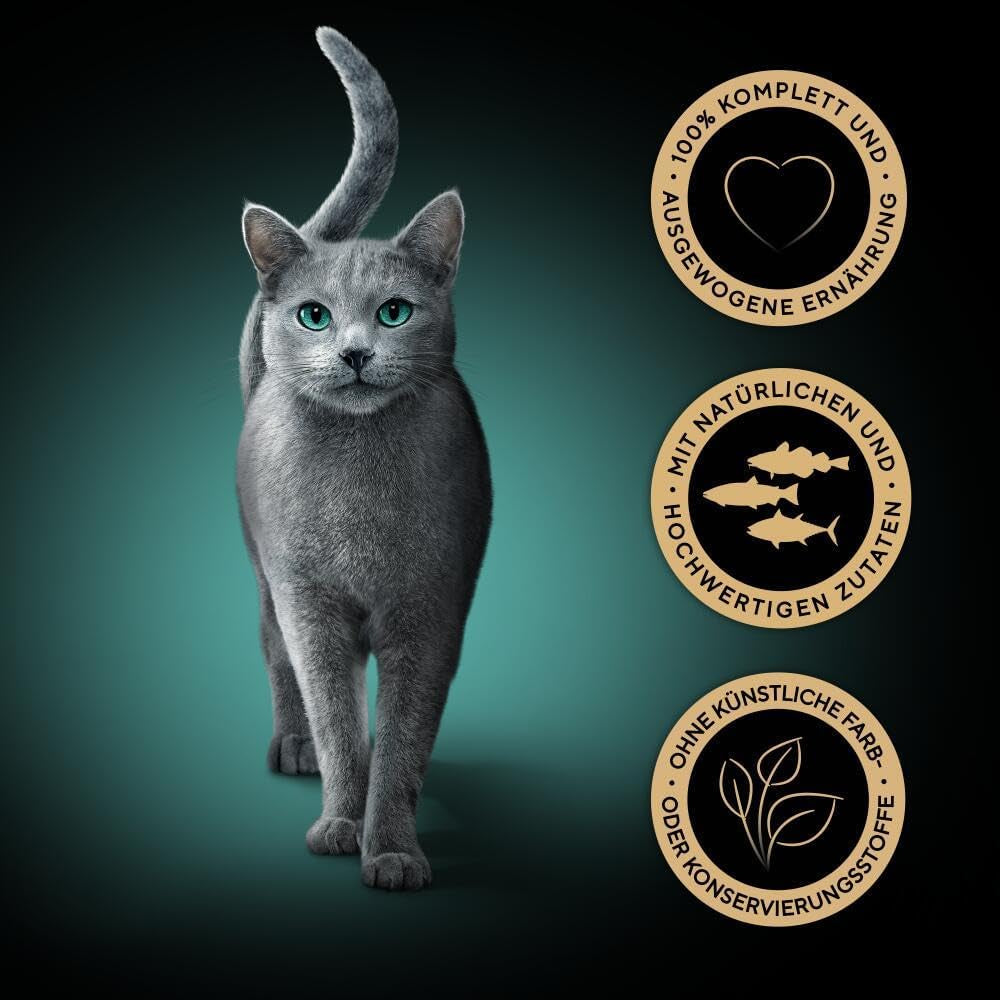 Sheba Portionsbeutel Nassfutter für Katzen, Multipack Fresh & Fine in Gelee mit MSC Thunfisch und Lachs, 6x6x50g - Gesunde Mahlzeiten für Katzen mit Gelee