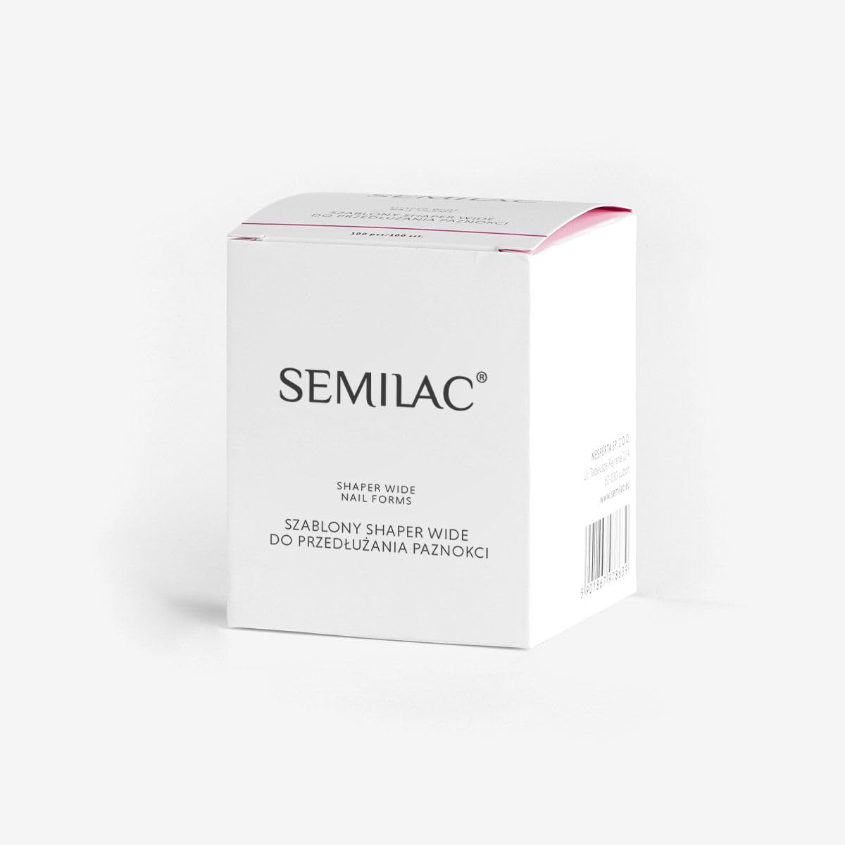 100 Stück halblackierte Nagelverlängerungsschablone für Gel- und Acrylnägel, runde Form