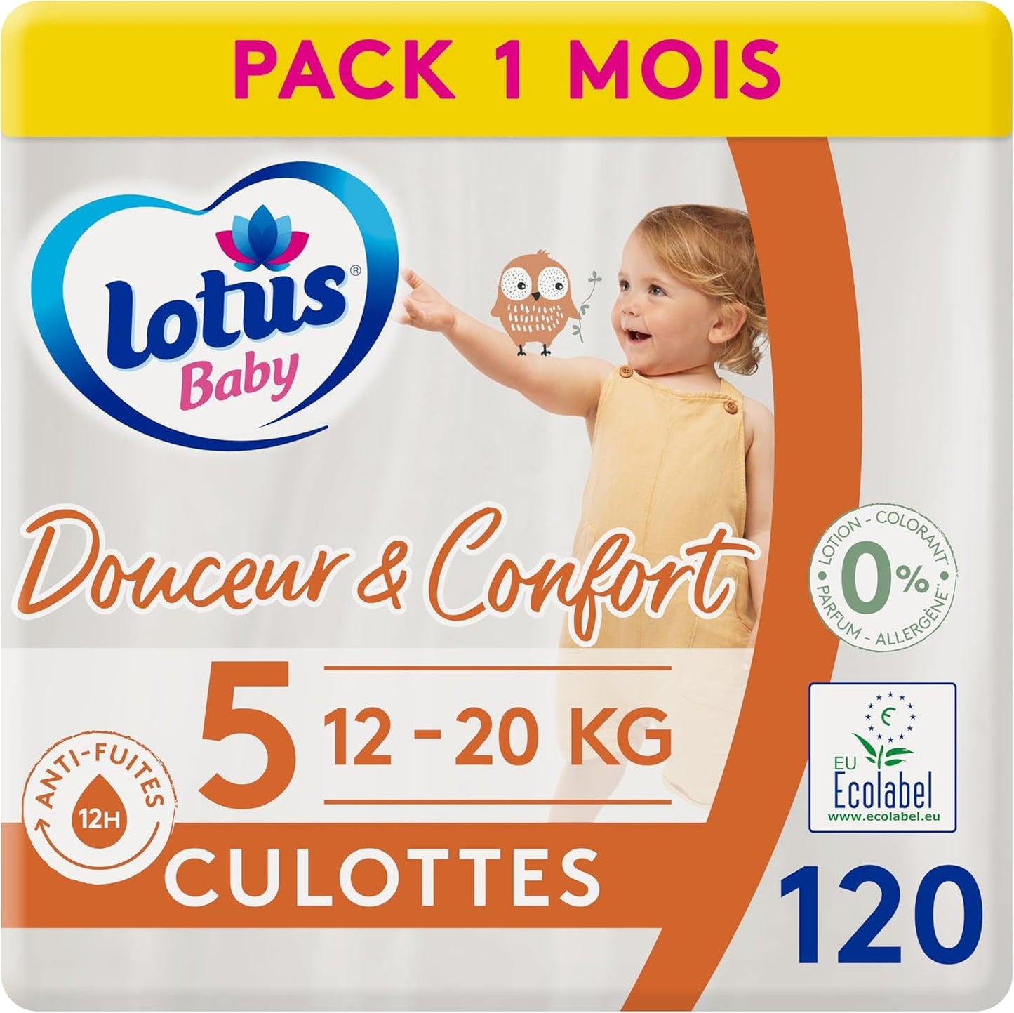 Douceur Naturelle – Höschen, Größe 6 (16–26 kg), 1-Monatspackung – 112 Höschen