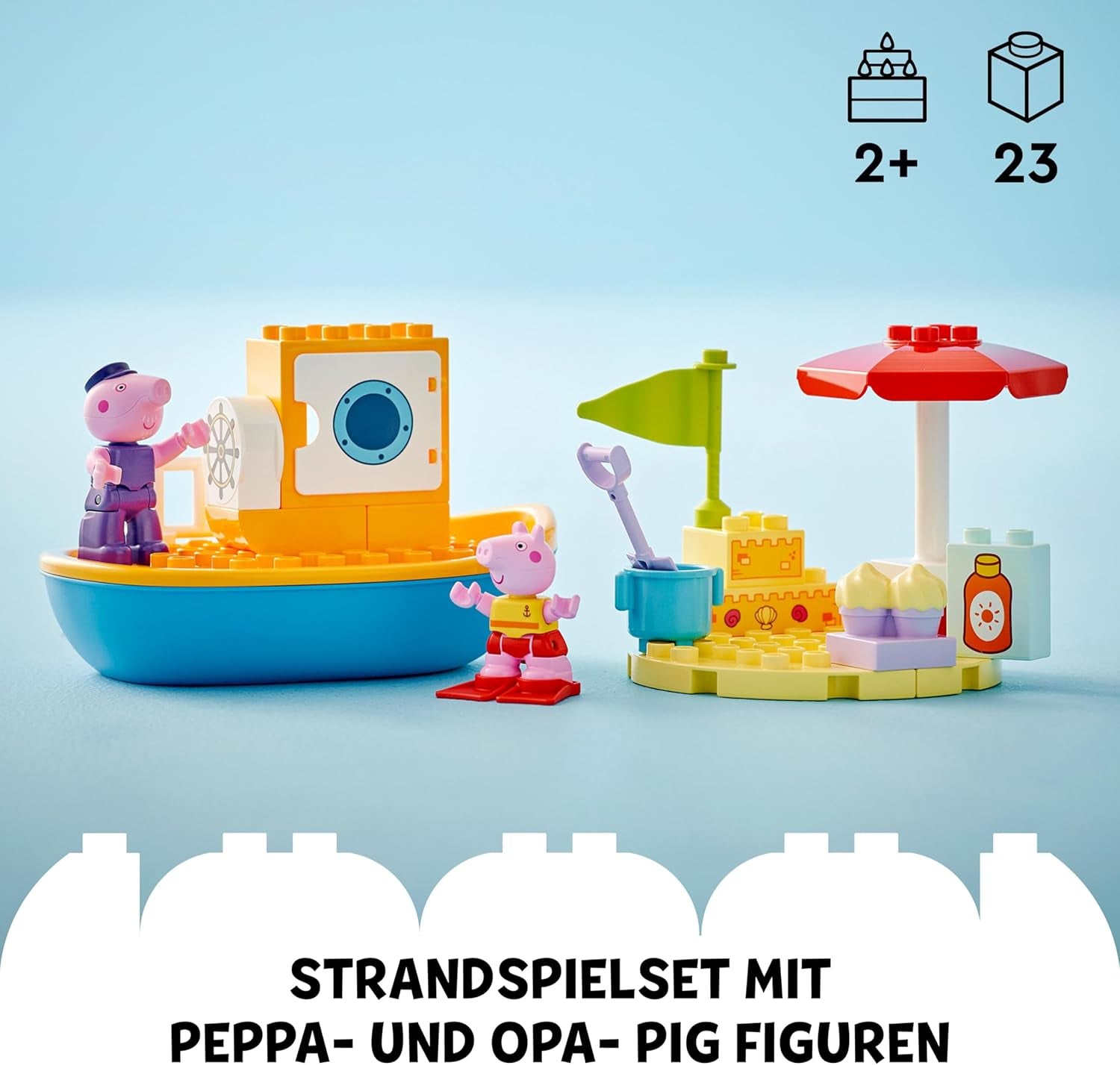 LEGO DUPLO Peppas Bootsfahrt: Spielzeugboot-Spielset zum Bauen und Umbauen mit 2 Figuren, kreatives Spielzeug, Geschenkidee für 2-Jährige, Jungen und Mädchen 10432 Bausets Besuchen Sie den LEGO-Store