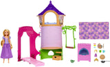 Disney Princess HMV99 – Bewegliche Rapunzel-Puppe und Spielturm mit rundum Spaß, 6 Spielbereichen und 15 Zubehörteilen, inspiriert vom Disney-Film, Spielzeug für 3-jährige Puppen Naty Shop Dolls Rapunzels Turm