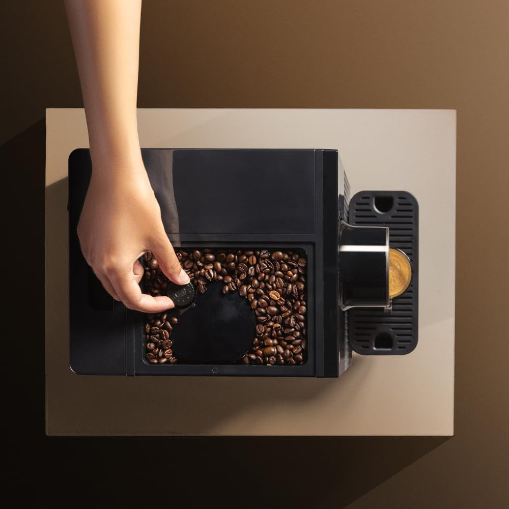 Cecotec Cremmaet Cube Kompakt-Espressomaschine, 1350 W, Presssystem 10 g, Vorinfusionssystem, 19 bar, Thermoblock-System, 5 Mahleinstellungen, Touch-Bedienfeld