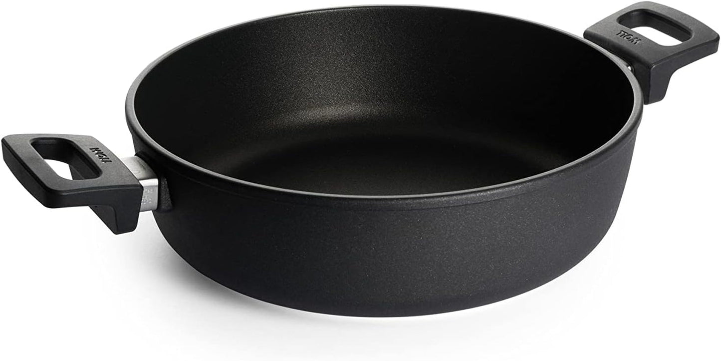 Woll Nowo Titanium Kasserolle - Induktiv -, Ø 32 cm, 8 cm hoch, 5,5 Liter, mit 2 Seitengriffen - geeignet für alle Herdarten Formen und Tabletts zum Backen Naty Shop 4 Liter