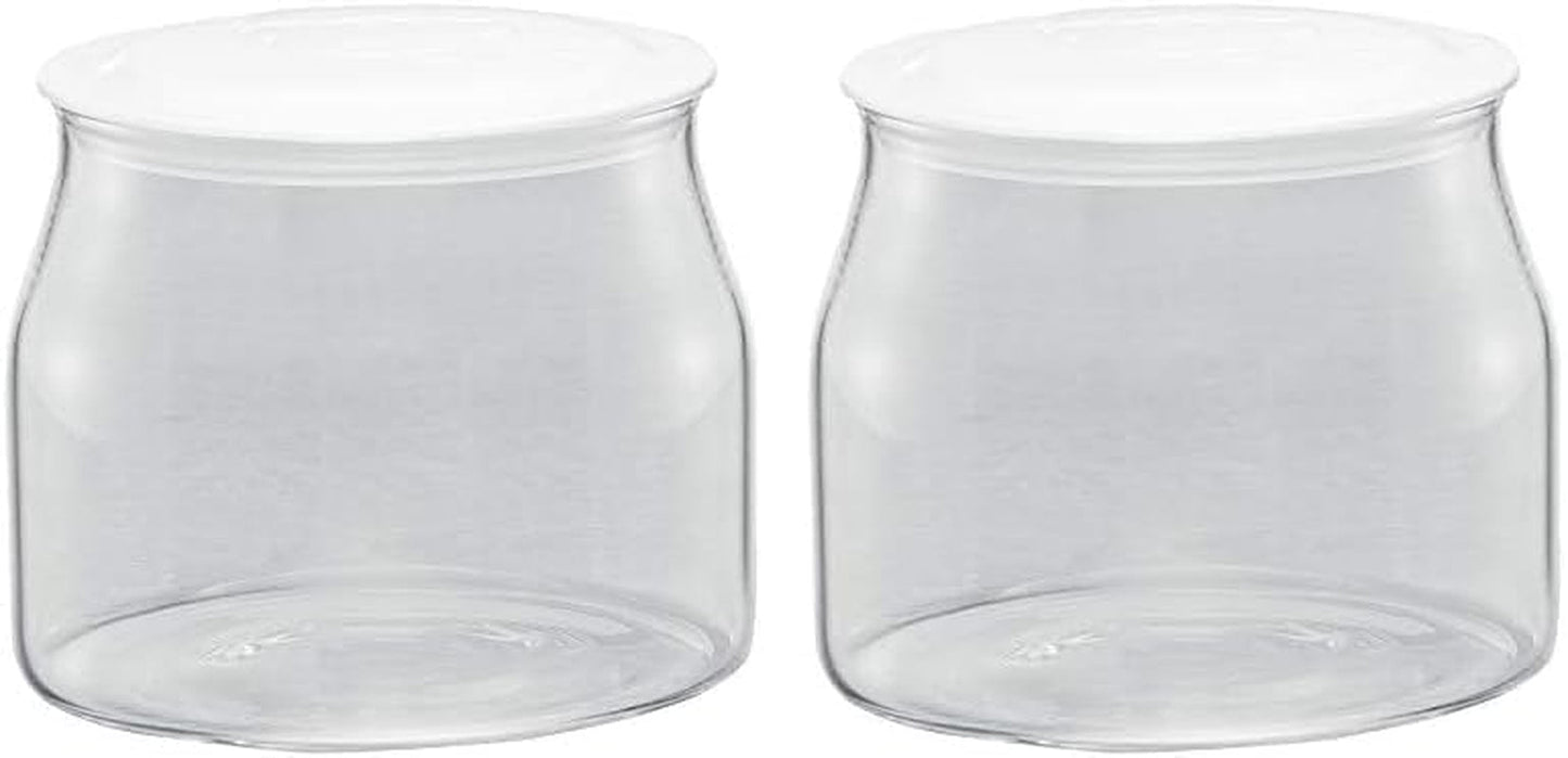 Rommelsbacher JG 1 Ersatzglas für JG 80-1,2 Liter Joghurt- und Frischkäsebereiter mit Deckel (2 Stück) Naty Shop Frischhaltedosen, transparent/weiß, 1 Stück (2 Stück)