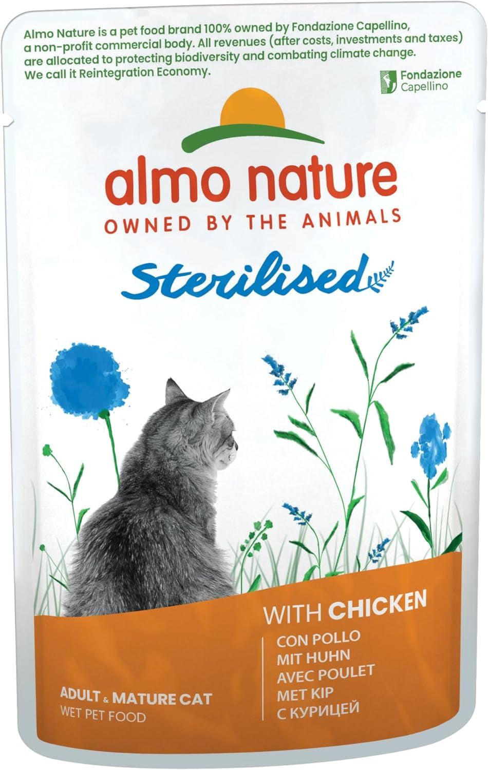 Almo Nature Functional – Sterilisiert – Nassfutter für ausgewachsene und ältere Katzen, sterilisiert oder weniger aktiv – mit Kabeljau und Huhn – Fettarm, feuchtigkeitsspendend – 70 g (6er-Pack)