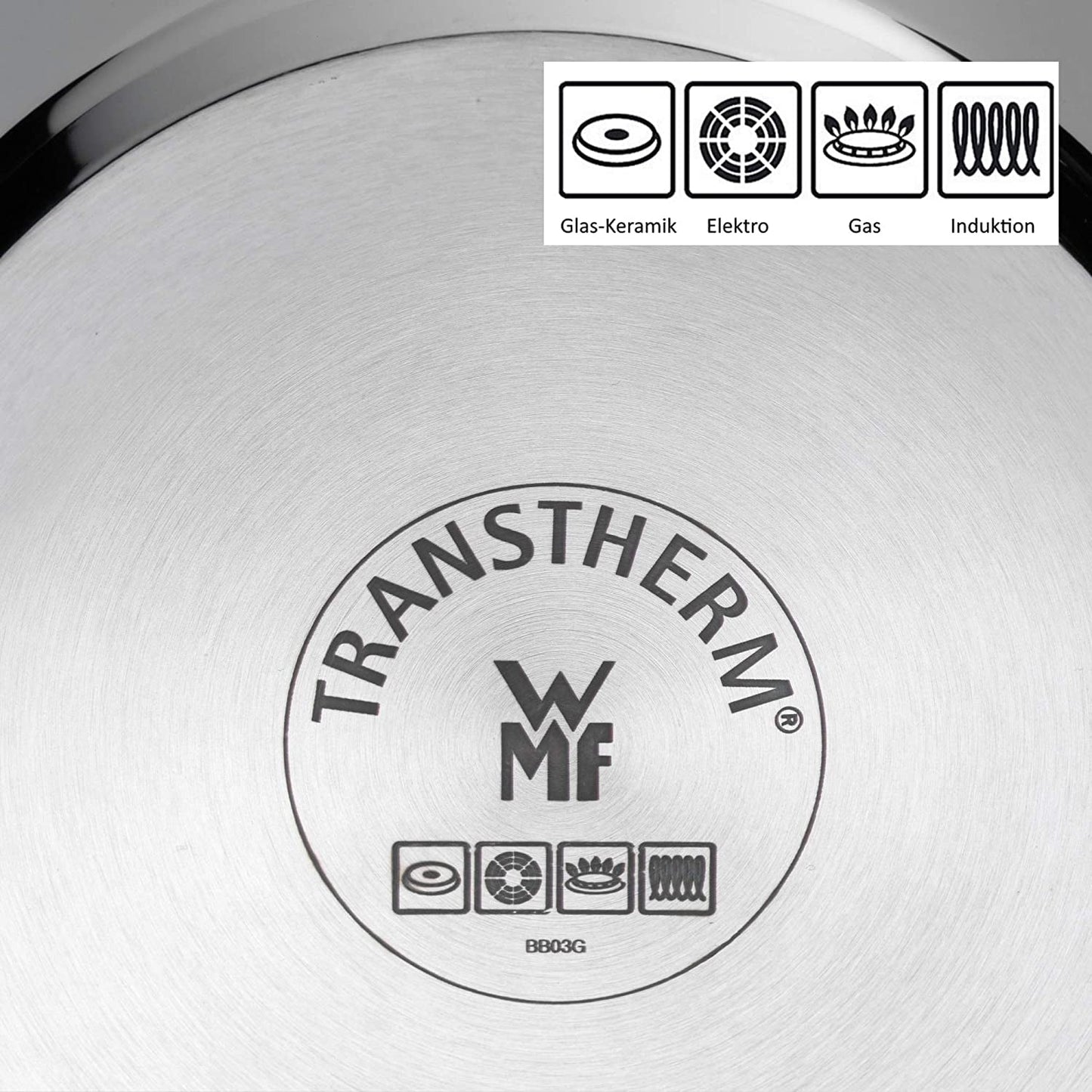 WMF Devil Induktionstopf 26 cm mit Glasdeckel, Cromargan beschichteter Edelstahl, Keramikbeschichtung, backofenfest. Töpfe und Pfannen im Naty Shop