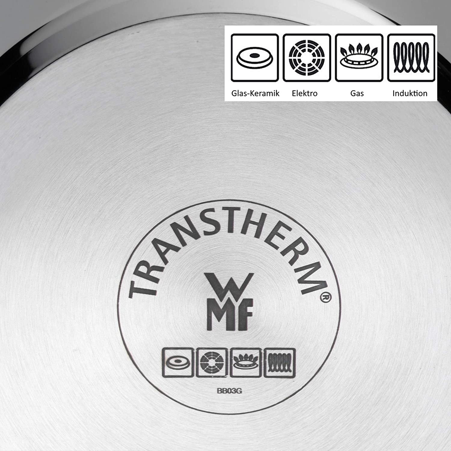 WMF Devil Induktionstopf 26 cm mit Glasdeckel, Cromargan beschichteter Edelstahl, Keramikbeschichtung, backofenfest. Töpfe und Pfannen im Naty Shop