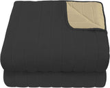 Italienische Bettwäsche Estivo Doppelbett, Mikrofaser, Kastanie/Grau, 260 x 270 cm Steppdecken und Steppdecken Naty Shop