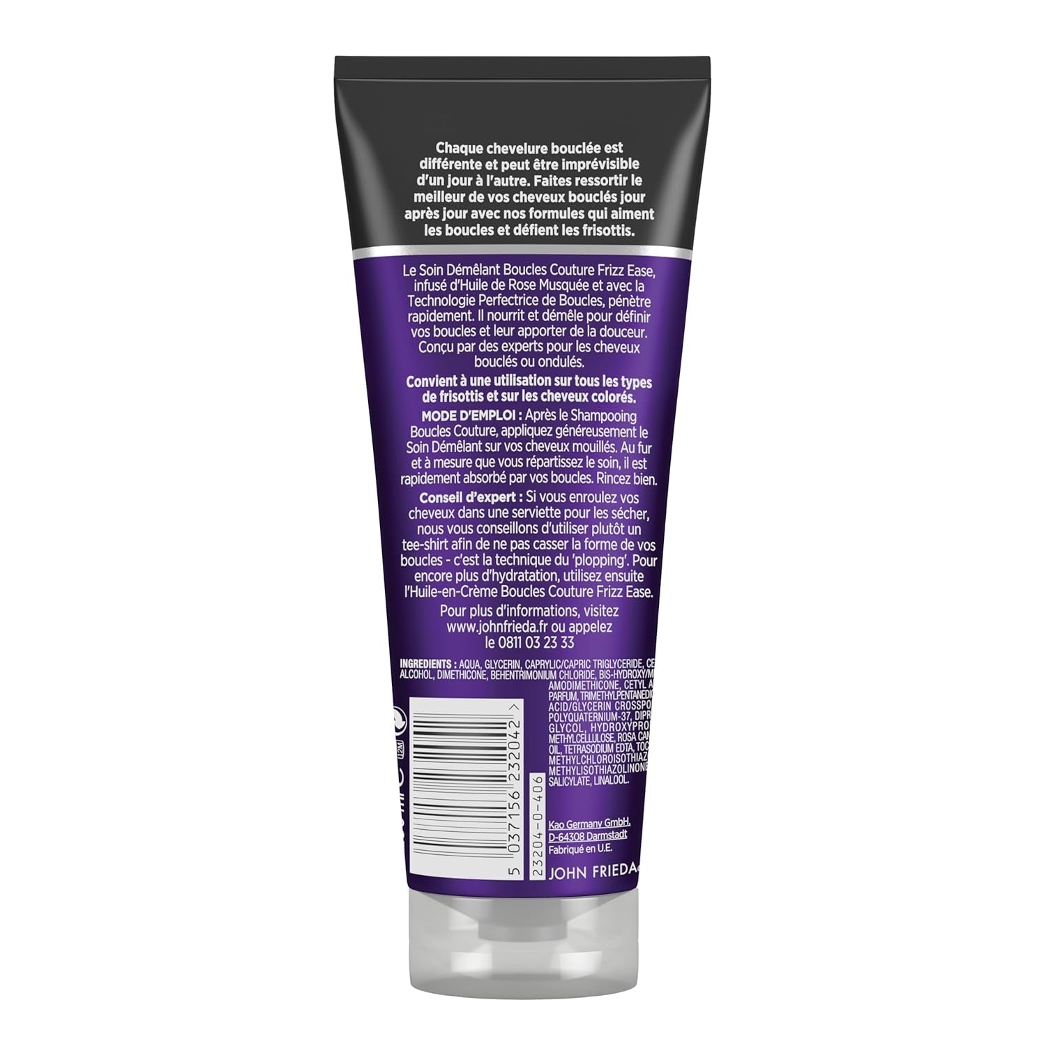 John Frieda Frizz Ease Haarspülung zum Entwirren der Haare, 250 ml Haarentwirrungsprodukte Naty Shop