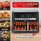 Tefal Dual Easy Fry Heißluftfritteuse mit zwei Kammern, 5,2/3,1 Liter Fassungsvermögen, zwei unabhängigen Schubladen, 7 Programmen Haushaltsgeräte Naty Shop