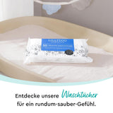 LILLYDOO Feuchte Waschtücher 350 Stück (7 X 50), 100% Plastikfrei, Extra Großes Tuch, Ohne Parfüme Naty Shop