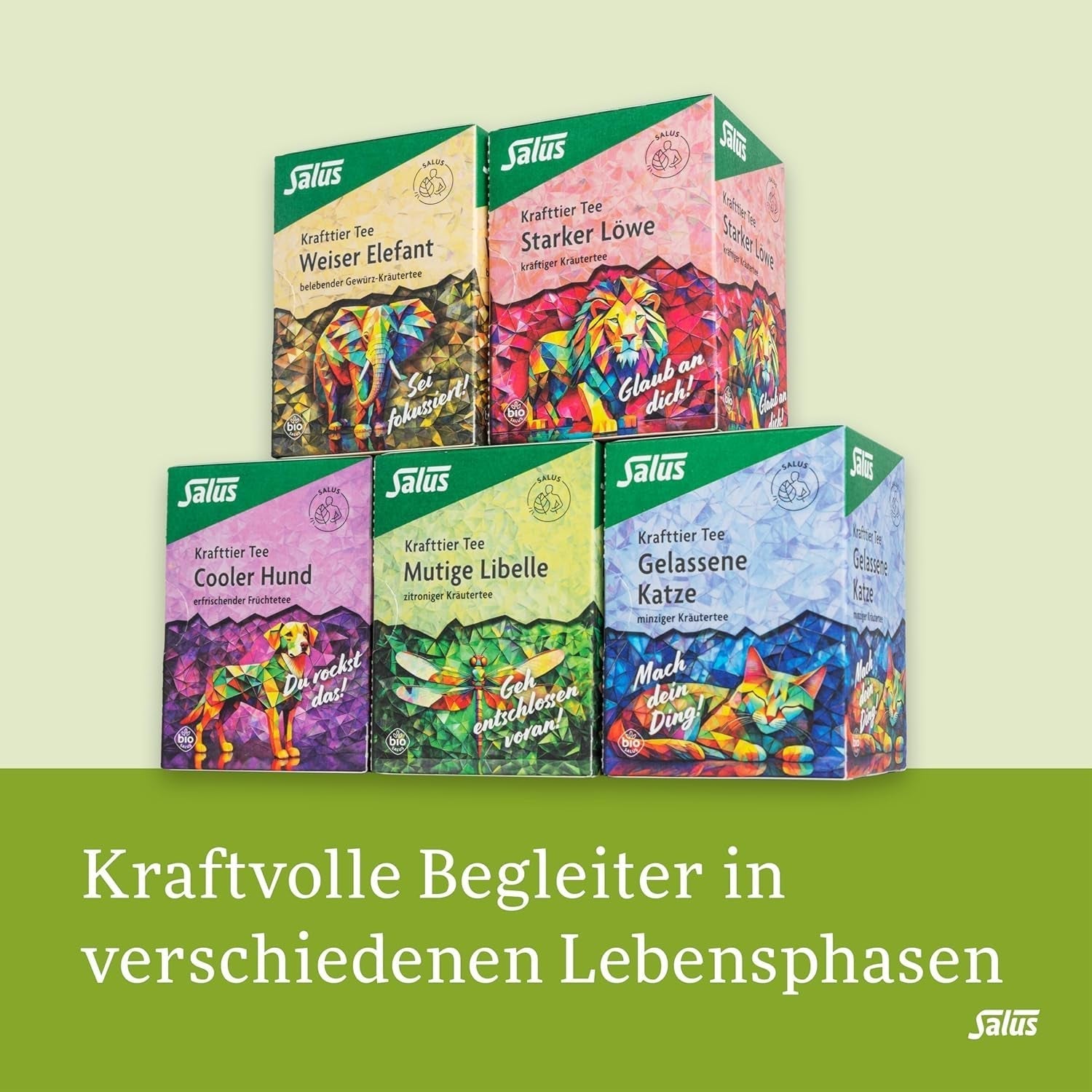 Salus - Krafttier Tee - Brave Dragonfly - 1X 15 Filterbeutel (24g) - Kräutertee mit Zitronengeschmack - Mit Johanniskraut - Aromatisiert - Bio