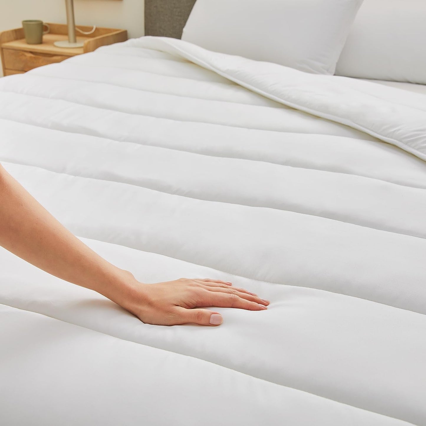 Pikolin Home – Anpassbares Laken aus 100 % Baumwolle, atmungsaktiv, langlebig und widerstandsfähig. Steppdecken und Steppdecken Naty Shop