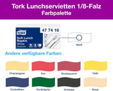 Tork Soft Lunch Serviette Weiß, 1/8 Falz, 3-lagig, 33 cm × 33 cm, 150 Servietten, 477416