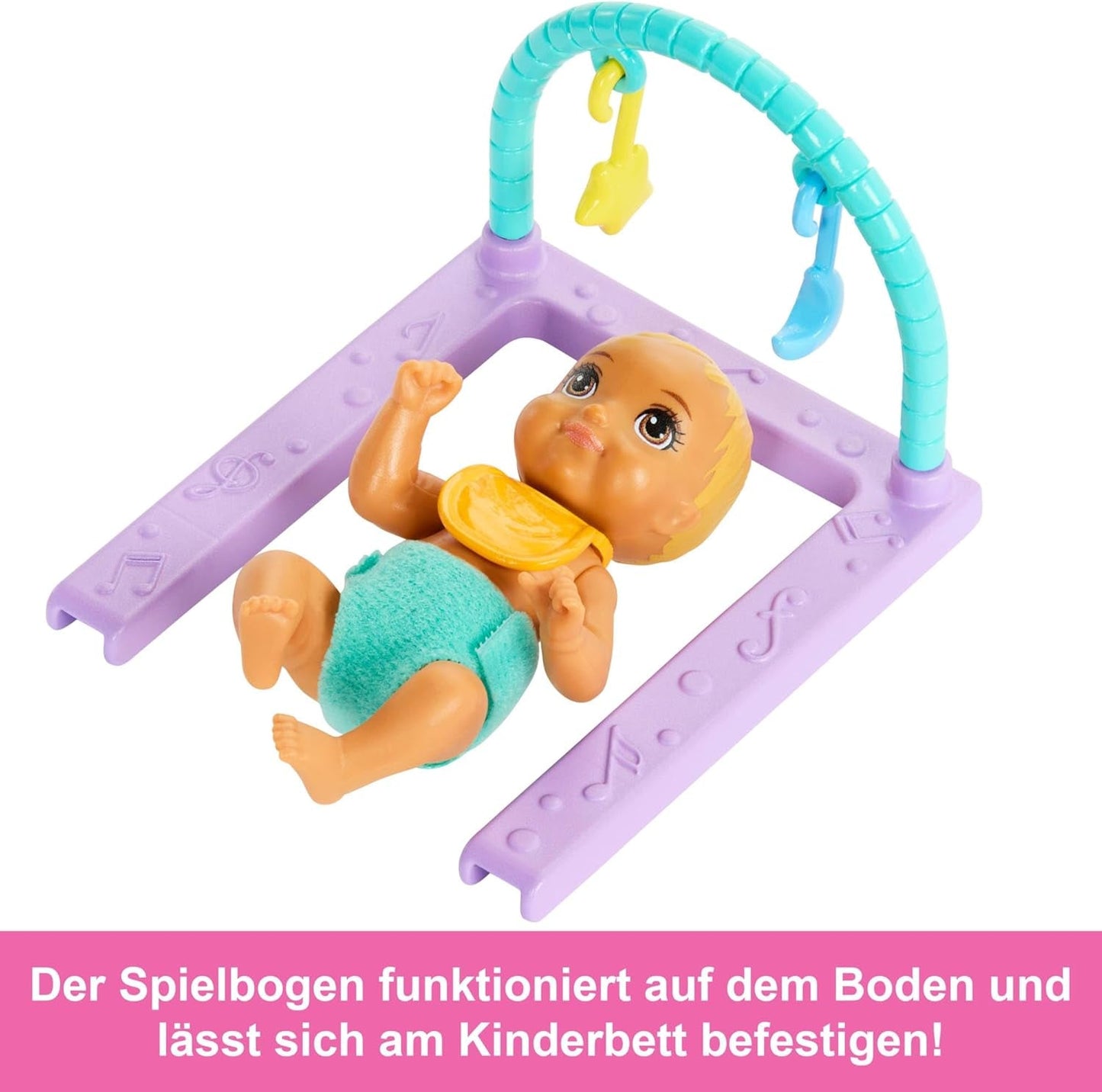 Barbie Skipper-Puppe und Kinderzimmer mit Zubehör, einschließlich Zwillingspuppen, 1 Kinderbett, 1 Schaukel, 1 Wippe und mehr, HXM99 Naty Shop Dolls