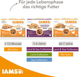 IAMS Delights Nassfutter für ältere Katzen – Multipack mit Huhn und Fisch in Soße, hochwertiges Nassfutter für Katzen ab 7 Jahren, 12 x 85g