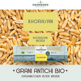 Bio-Spaghetti-Nudeln Nr. 5 - 500 g Khorasan-Weizen – uralter Weizen, reich an Proteinen, 100 % in Italien angebaut – vielseitig in der Küche und reich an Nährstoffen